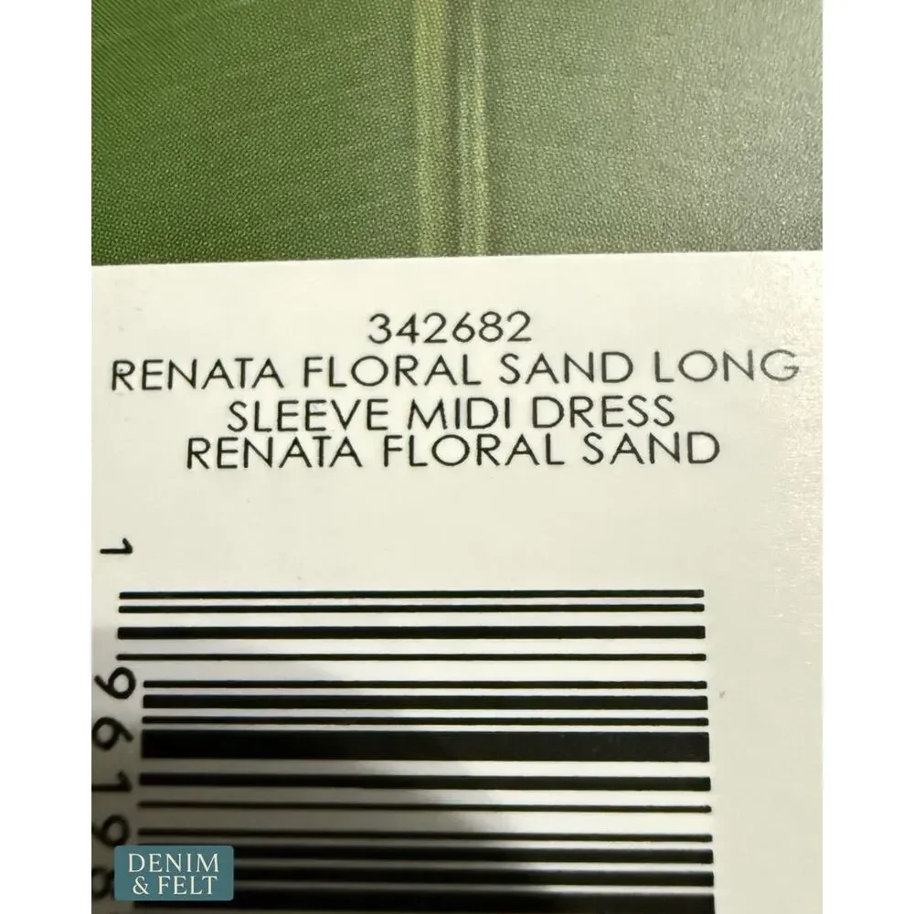 NEW Farm Rio Renata Floral Sand Midi Dress Lyocell Button Front Embroidered MED - Picture 16 of 16